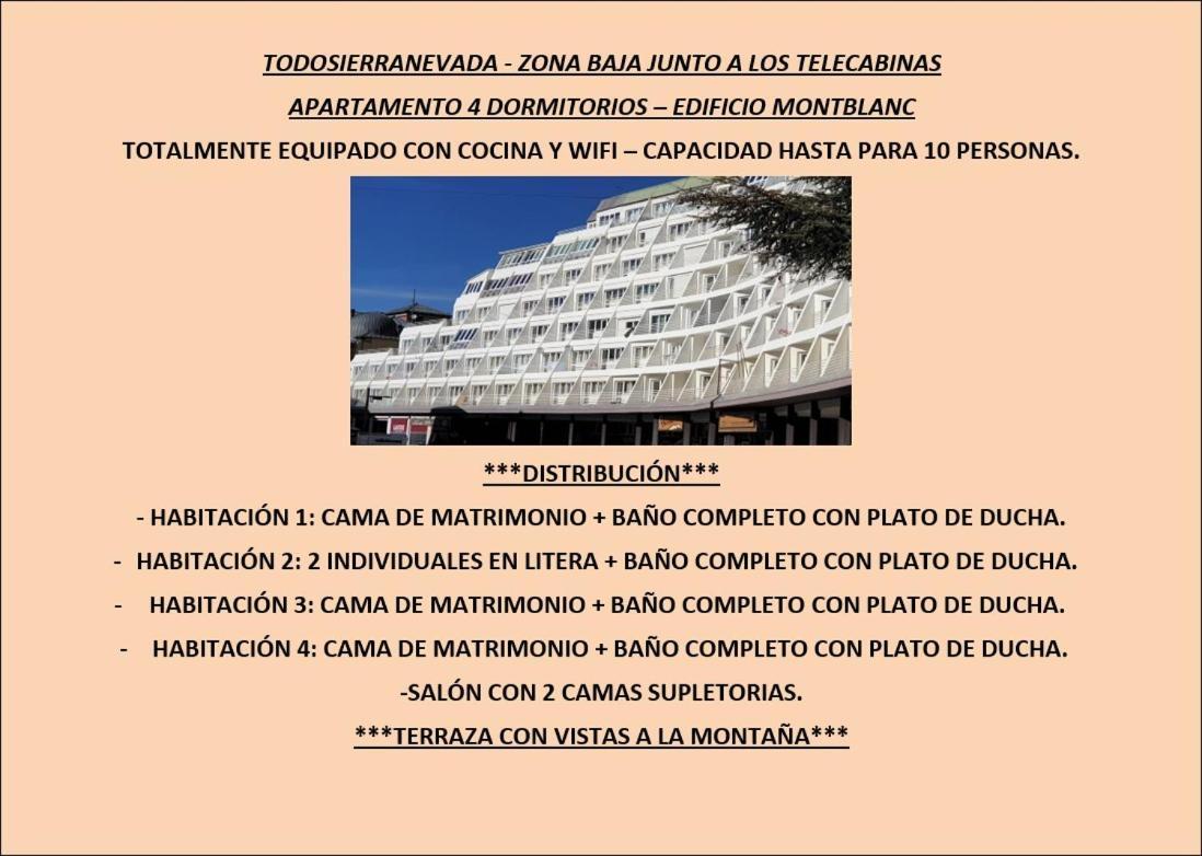 Todosierranevada Zona Baja - Apartamentos De 4 Dormitorios - Junto A Los Telecabinas Сьерра-Невада Номер фото
